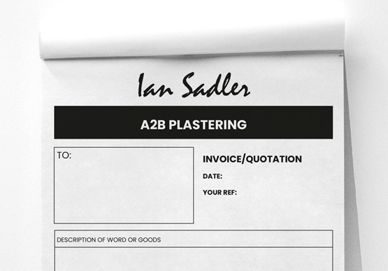 plasterers invoice
